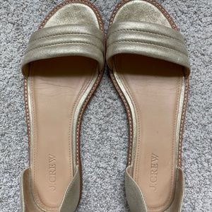 J Crew gold sandals